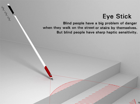 stick eye blind walking sticks eyes smart vision song inventions cane person blinds help innovation invention features ubergizmo designs light