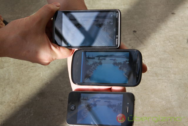 HTC-HD7-09-display Direct sunlight comparison