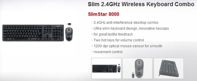 Genius slimstar 8000 не работает клавиатура