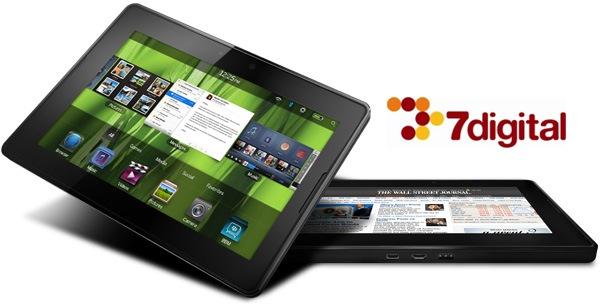 BlackBerry Playbook To Come With 7digital Library Access | Ubergizmo