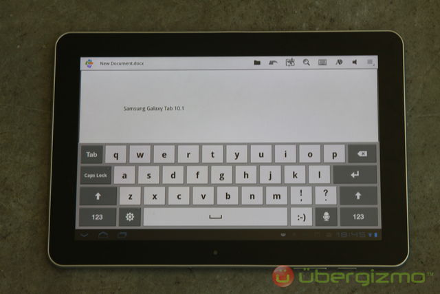 Galaxy Tab 10.1 - Samsung keyboard Galaxy Tab 10.1 - Samsung keyboard