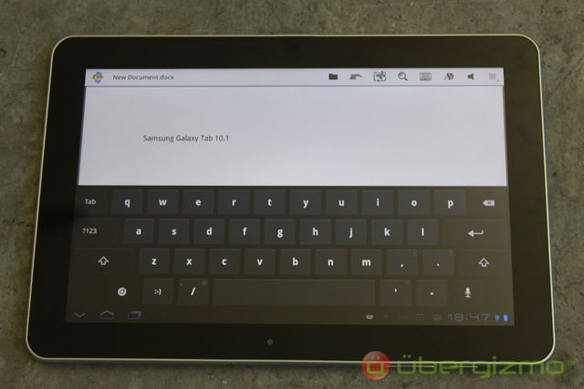Galaxy Tab 10.1 Android 3.0 Keyboard Galaxy Tab 10.1 Android 3.0 Keyboard