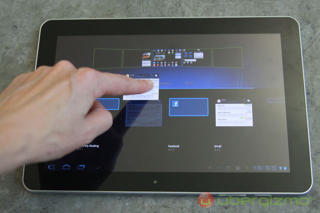 Galaxy Tab 10.1 Customization screen Galaxy Tab 10.1 customization screen