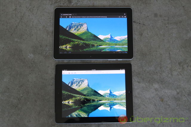 Galaxy Tab 10.1 display comparison Galaxy Tab 10.1 display comparison