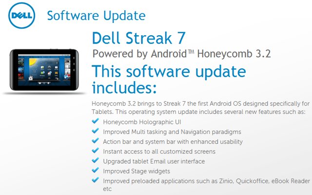 Dell Streak Honeycomb update Dell Streak Honeycomb update