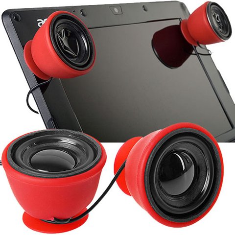 USB Portable Mini Stereo Suction Mount Speakers USB Portable Mini Stereo Suction Mount Speakers