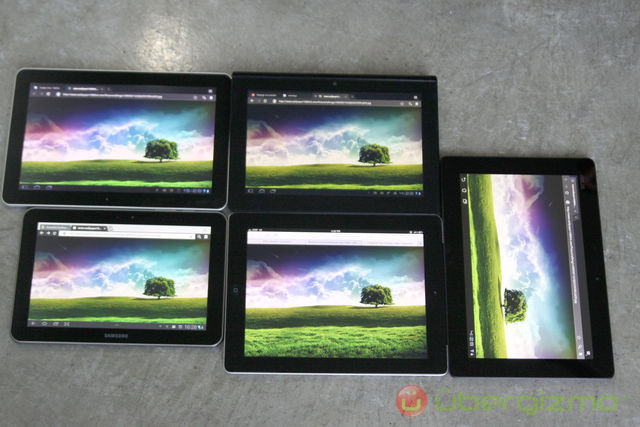 Galaxy Tab 8.9 Display Comparison Galaxy Tab 8.9 Display Comparison