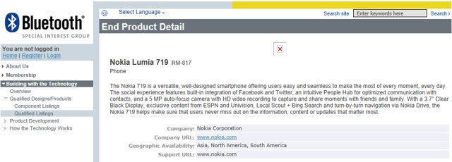 Nokia Lumia 719 Nokia Lumia 719