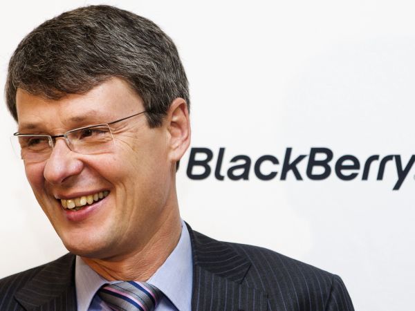 Blackberry CEO Heins attends a launch event for the new Blackberry Z10 device at a Rogers store in Toronto