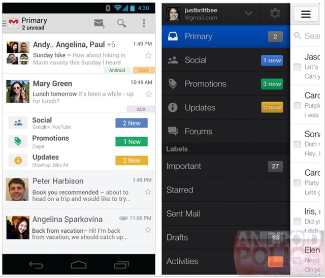 Redesigned Gmail App Allegedly Releasing This Week | Ubergizmo