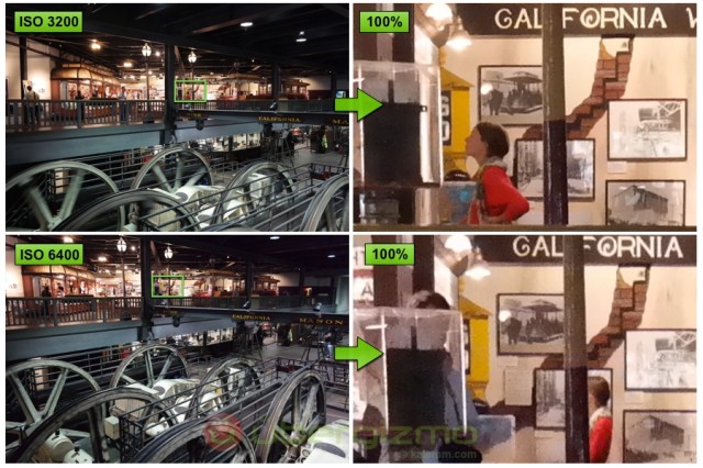 The NX300 performs very well at high ISO settings. These images, taken at San Francisco’s Cable Car Museum, show some noise reduction and grain at pixel level but look very clean in normal viewing sizes.