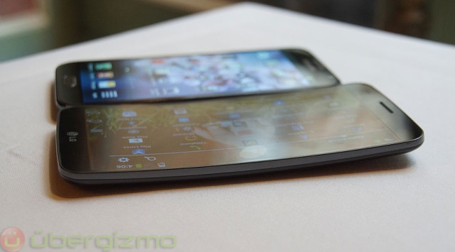 the G Flex with the Note 2 in the background