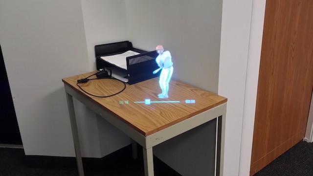 Baseball player Through waveguide
