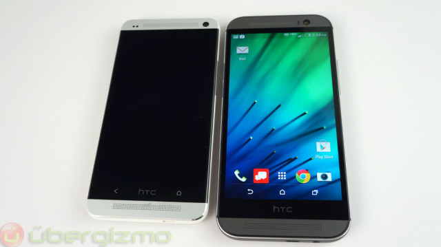 HTC One M7 (left), and HTC One M8 (right)