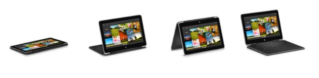 The different "modes" that the Dell XPS 11 could be used in.