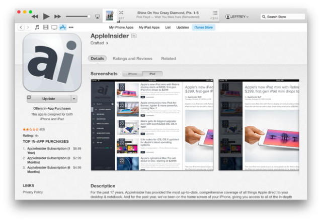 itunes 12 for mac arrange apps