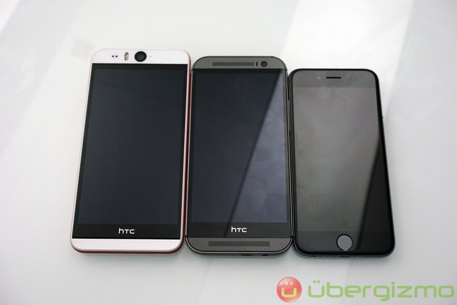 HTC Desire Eye, HTC One (M8) and iPhone 6.