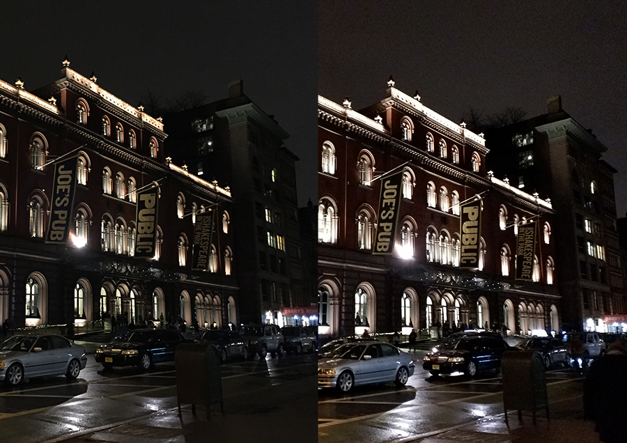 iPhone 6 (left) vs. Nexus 6 (right)