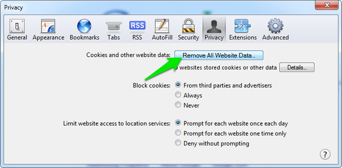 remove data