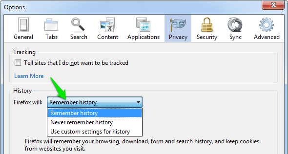 history