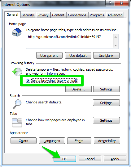 delete cookies automatically