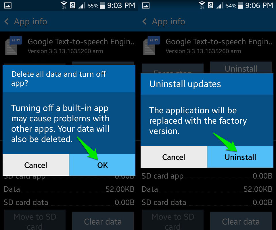 disable apps