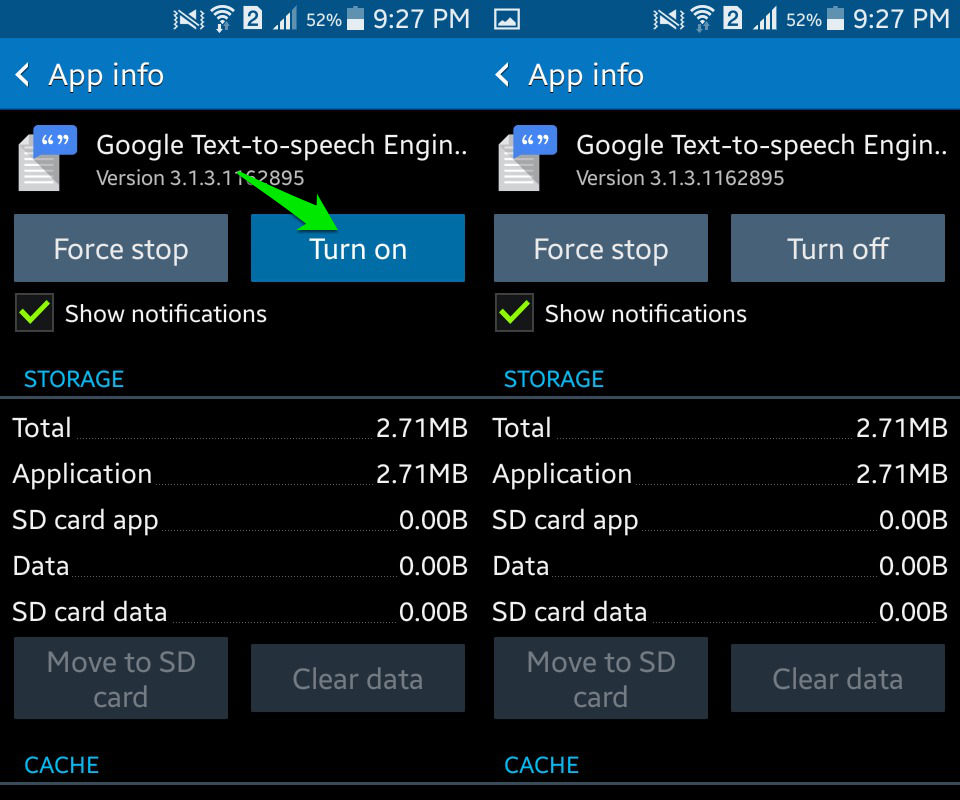 turn on apps