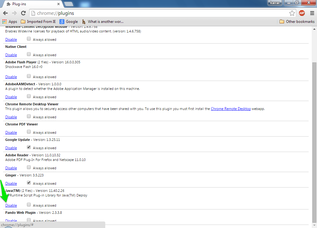 chrome plugins