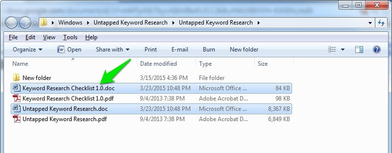 converted files