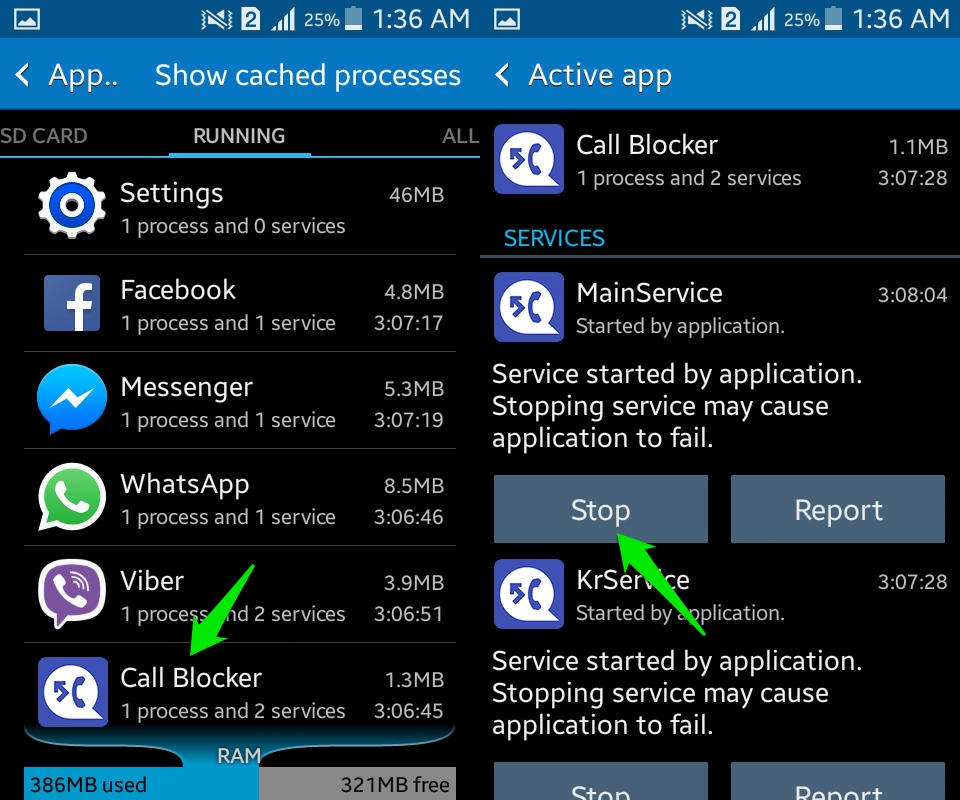stop app