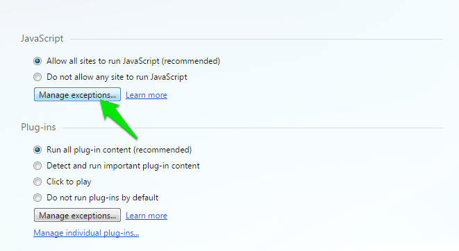 manage exceptions