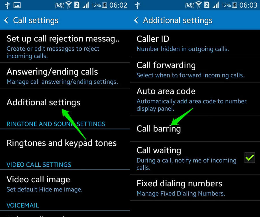 how to block phone number when calling out on android