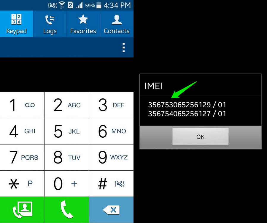 find your imei number