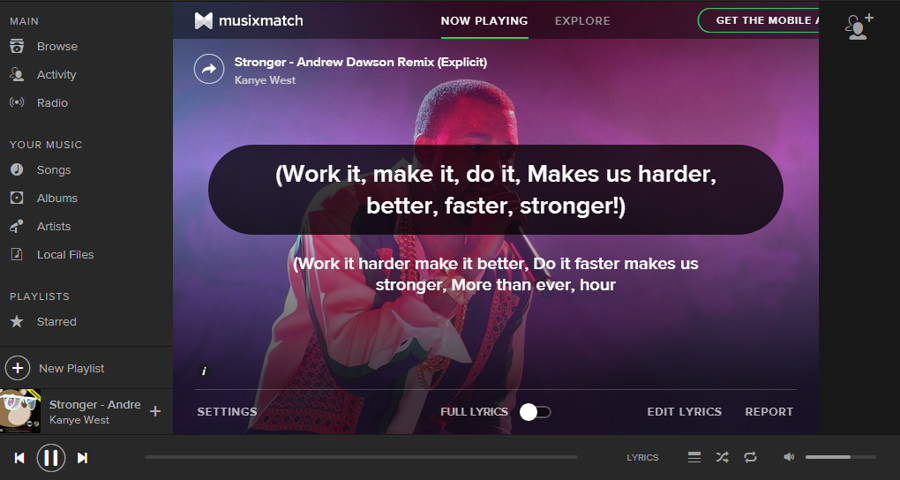 how to get spotify lyrics