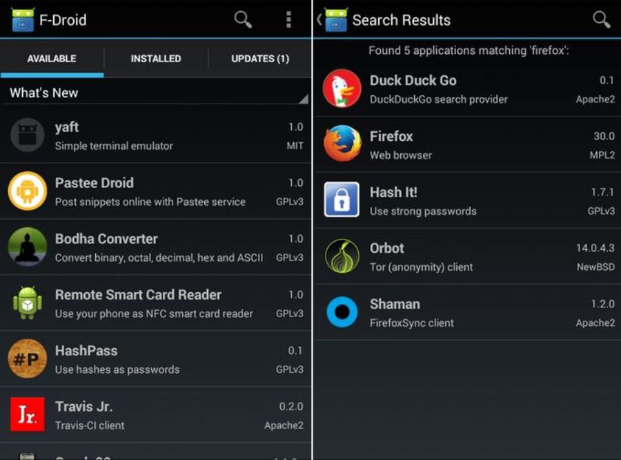 F-Droid appstore android