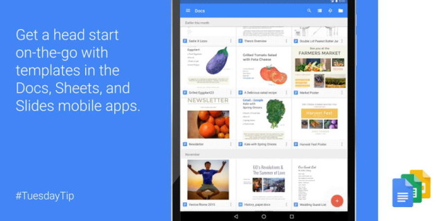 Google Brings Templates To Mobile Version Of Docs, Sheets, Slides ...