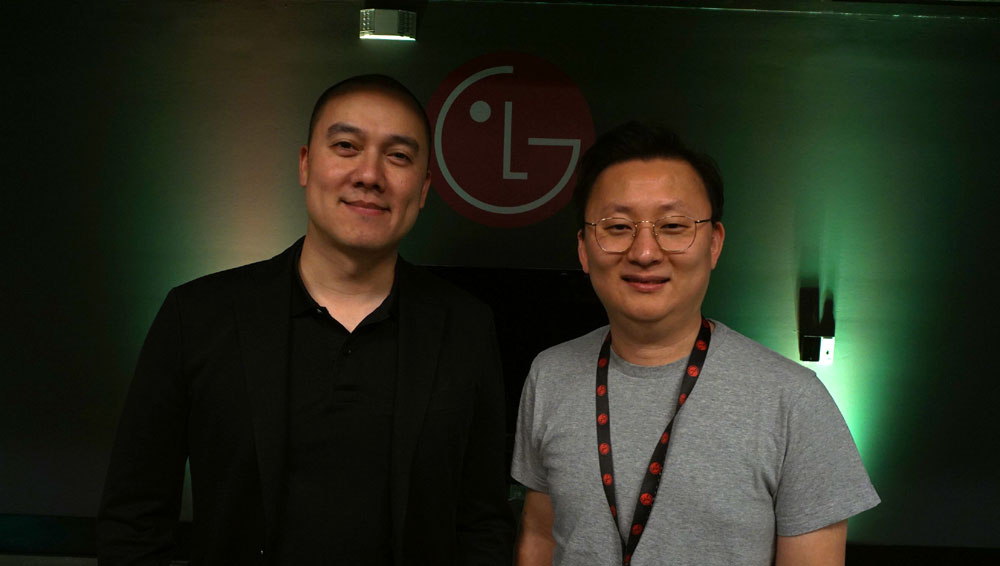 Dr. Woo (right) and Hubert Nguyen (left)