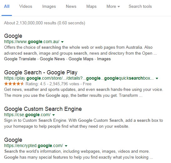 google-black-links