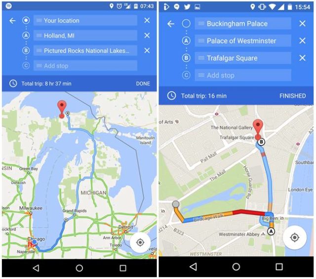 Google Maps For Android Now Supports Multiple Destinations Ubergizmo Google Maps For Android Now Supports Multiple Destinations Ubergizmo