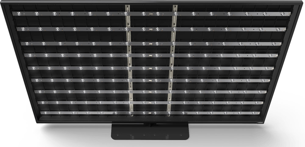 An LED array in the back is much better than having lighting coming from the edges