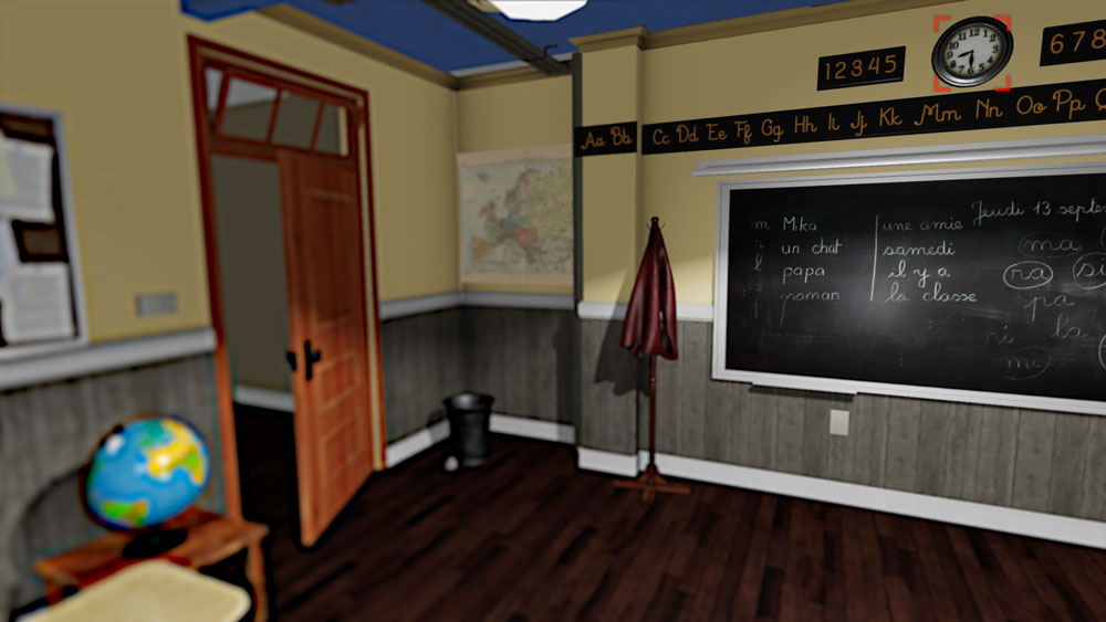 Foveated rendering with contrast preservation (see Globe, left side o fthe image)