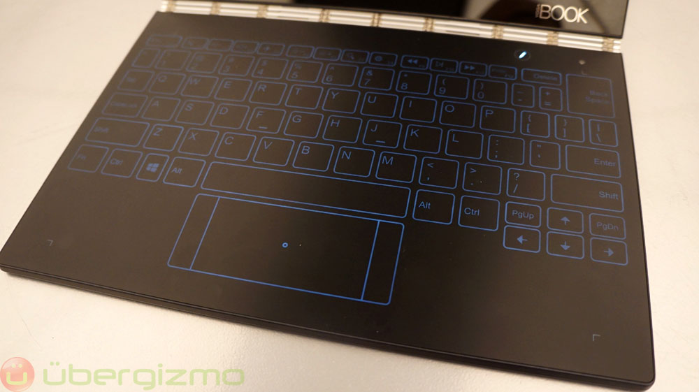 The trackpad appears on the Windows model