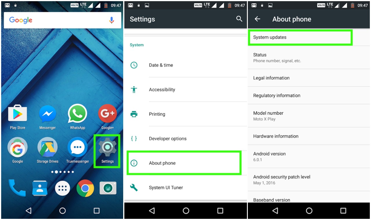 android os versions update download