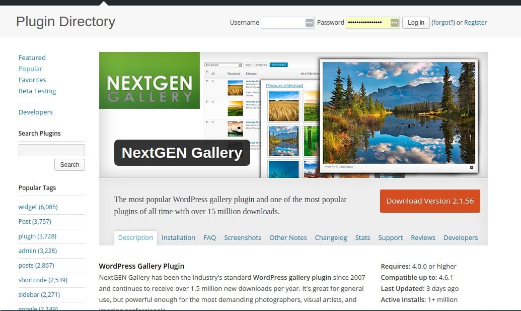 next gen gallery
