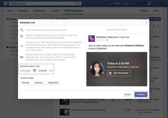 facebook-live-schedule