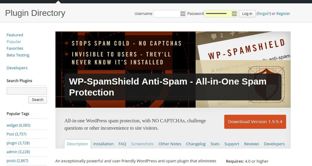 wp spamshield