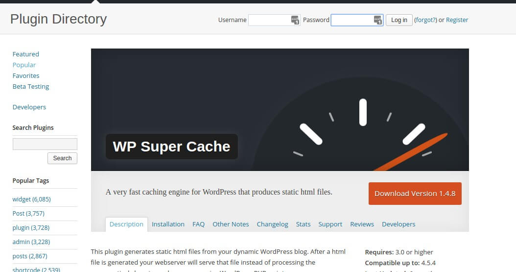 wp super cache