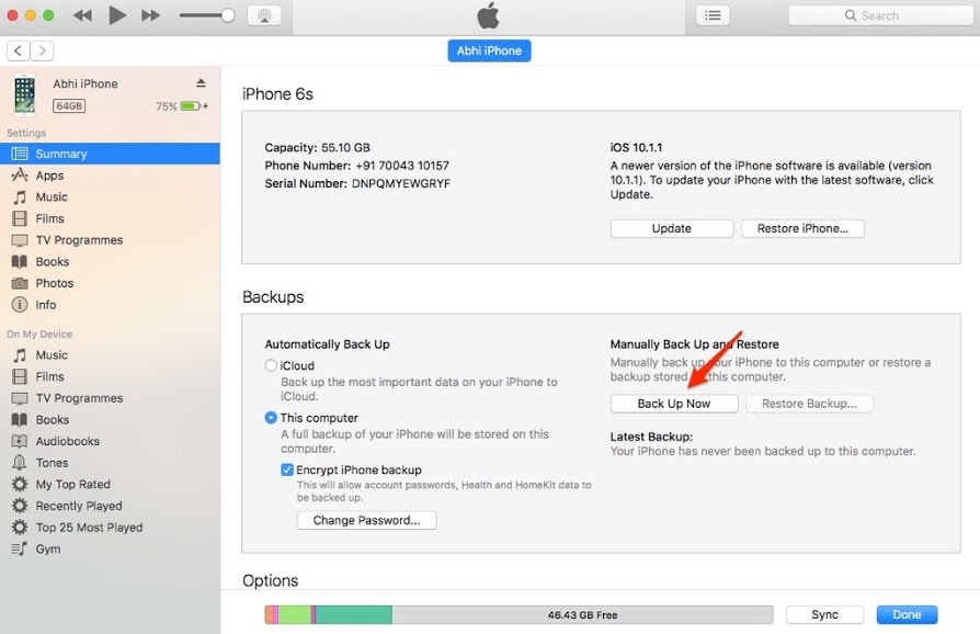 How To Backup Your iPhone With iTunes | Ubergizmo