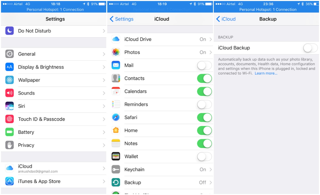 how to backup iphone to icloud manually