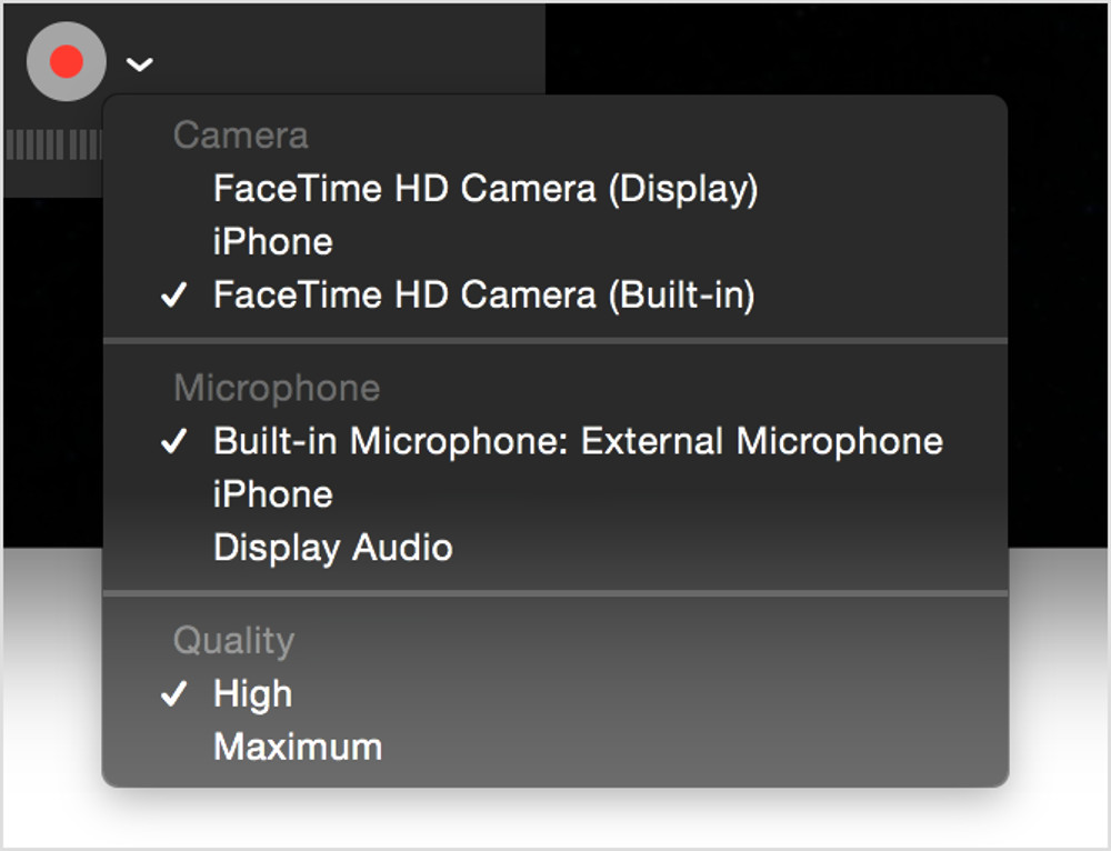quicktime options